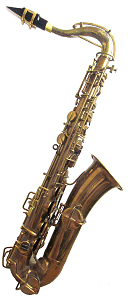 This is an example of a vintage sax masquerading as a relatively new horn.  This is a pre-1930 C melody, which would have been silverplated when it was new.  The fact that the low B and Bb pads are on opposite sides of the bell gives away its age.